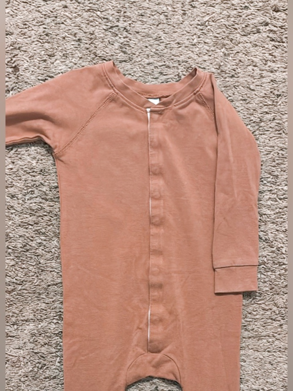 Jax & Lennon Mauve Brown One-Piece Snap Romper